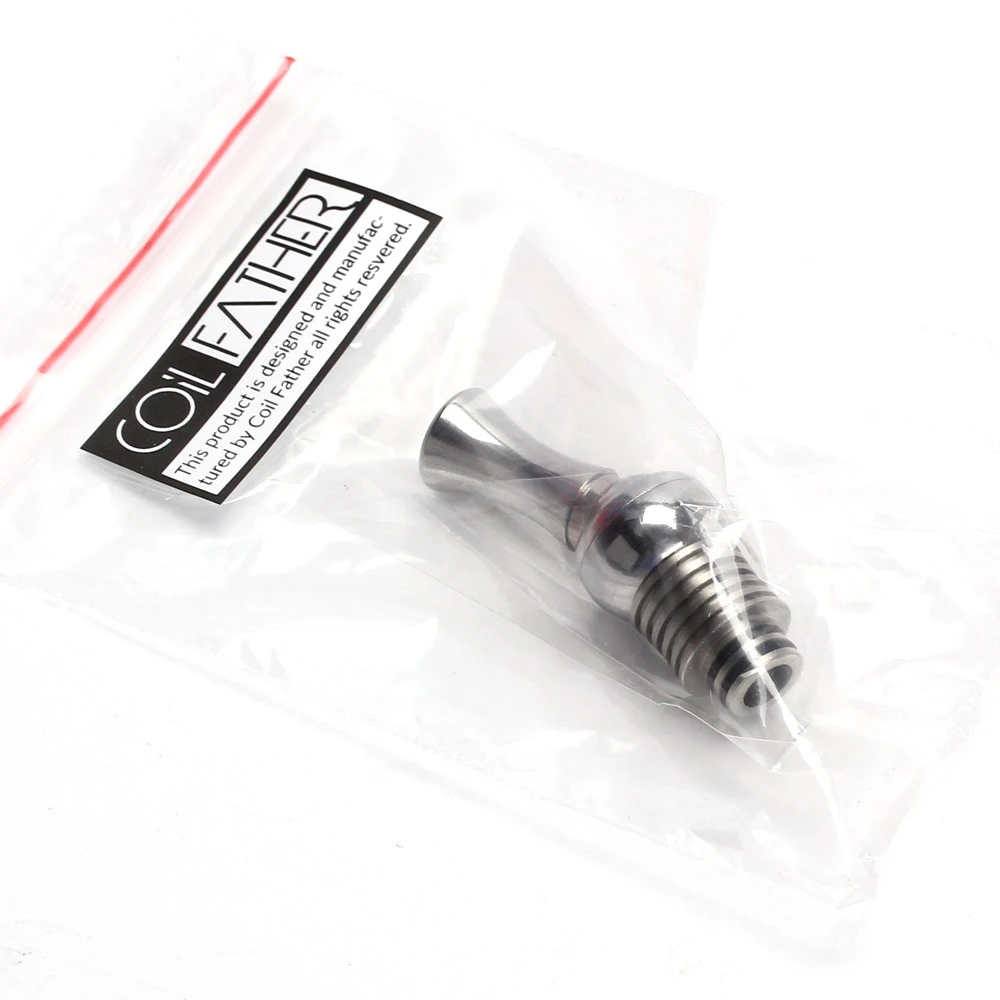 

Coil Father Stainless Steel 360 Rotating Drip Tip with 510 Heat Sink Dissipation Insulation Slug for 510 eGo Vapor Mouthpiece