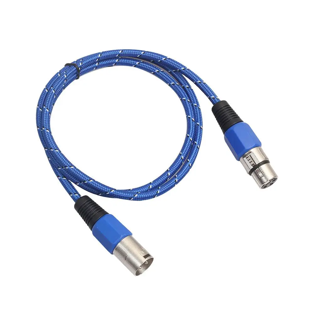 

Top Deals XLR Male to Female Plug Dual Core Microphone Mic Extension Cable Line, Blue 3M 1M 1.8M