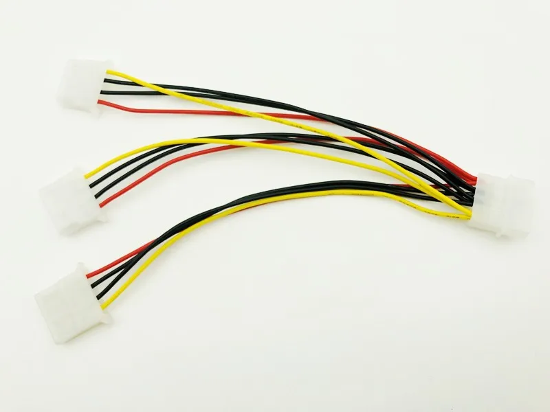 5 шт. высококачественные 4Pin IDE Кабели питания Molex Male к 3 Female разветвитель адаптер