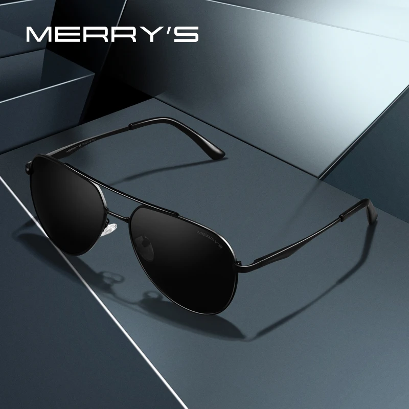

MERRY'S Men Classic Pilot Sunglasses Aviation Frame HD Polarized Sun glasses For Driving UV400 Protection S8316N