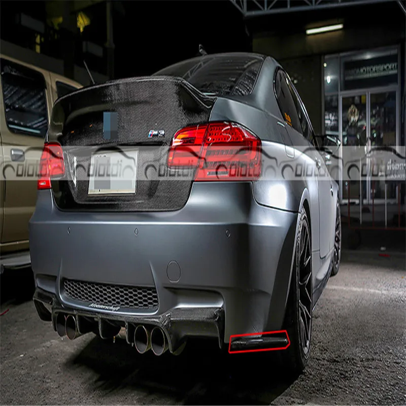 H стиль углеродного волокна задние разветвители крыльев бампер боковой спойлер для BMW E92 m3 2008-2010 OLOTDI стайлинга автомобилей