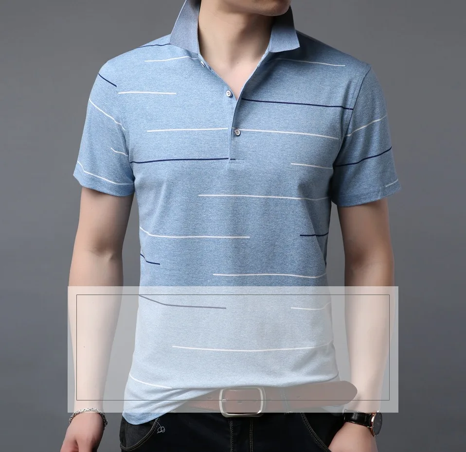 COODRONY хлопковая футболка в полоску с коротким рукавом, мужская деловая Повседневная футболка, мужская одежда на весну и лето, мужские футболки S95053