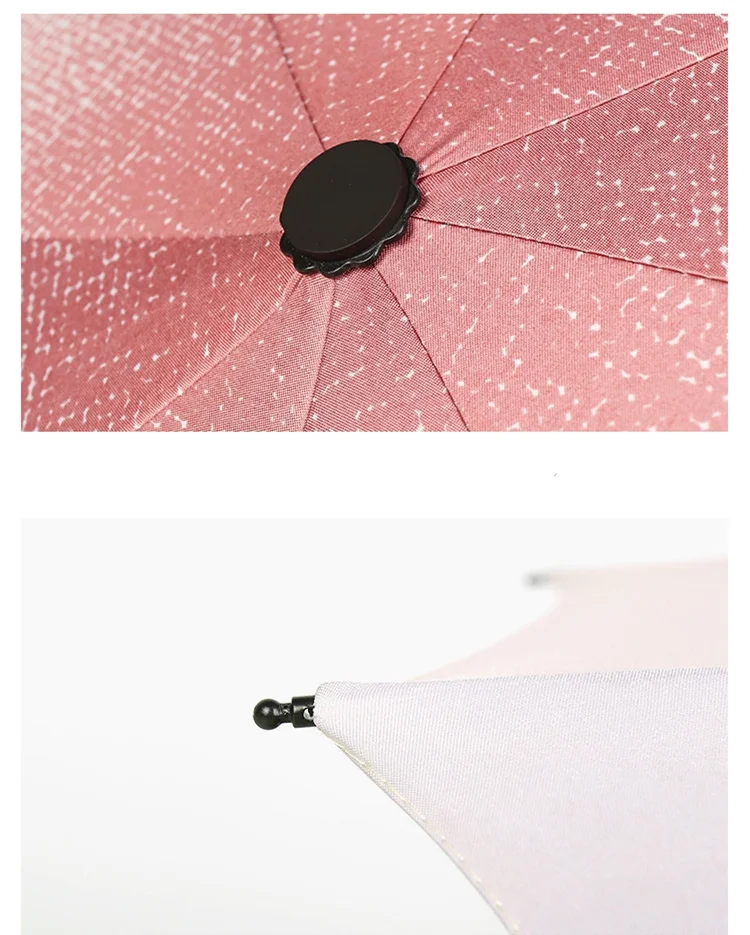 Градиентный цвет, Мини Зонты, Ветрозащитный складной двойной зонтик, Женский Портативный Анти-УФ Карманный дорожный зонт от солнца