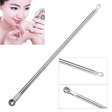 2 шт. Серебряный Черноголовых Удаление акне угревая сыпь поверхностьные дефекты Прыщ Extractor инструменты для ухода за кожей Одежда высшего качества