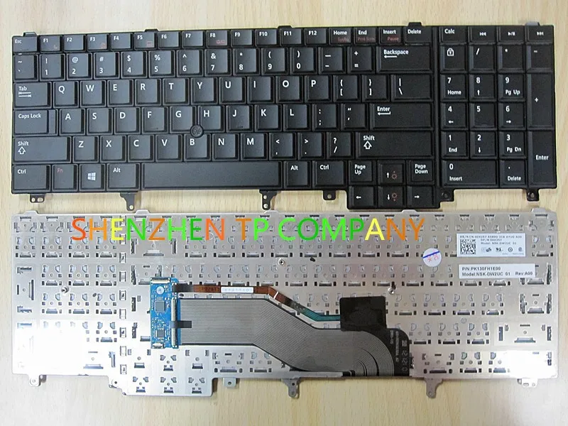 Клавиатура для ноутбука Dell Precision M4600 M4700 M6600 M6700 с точечной наклейкой без черной