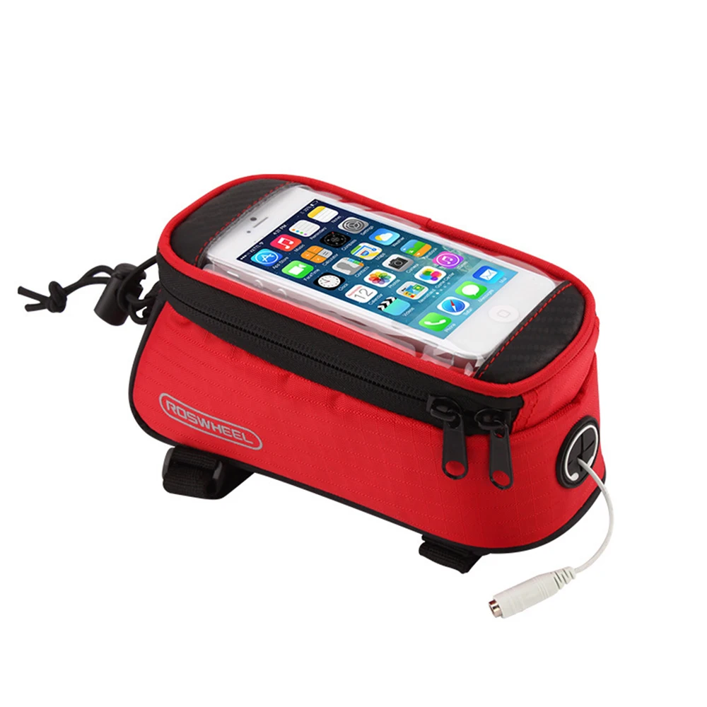 Excellent Waterproof frame front head tube bicycle bag front beam riding mobile phone bag 4.8 / 5.5 inch touch screen bike accessories 9