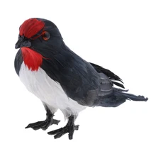 Черная красная птица животное Ласточка газон Фигурка DIY Пейзаж орнамент садовые статуэтки внутренний двор Декор уличные детские игрушки 14,5 см