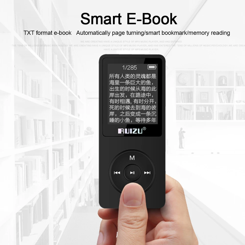 Ruidu X02 8 ГБ 1,8 дюйма MP3 MP4 плеер HiFi качество звука без потерь секундомер TF карта FM радио Запись электронная книга календарь синхронизации