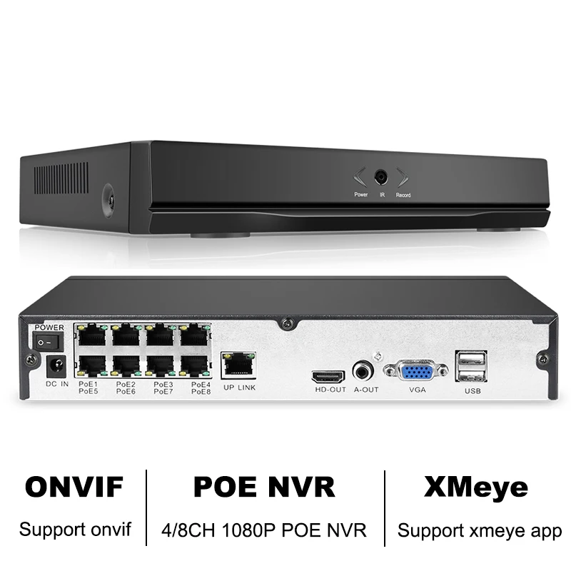 8CH 1080 P H.264 NVR Full HD 8 канала CCTV ONVIF P2P облако сети видео Регистраторы для IP Камера