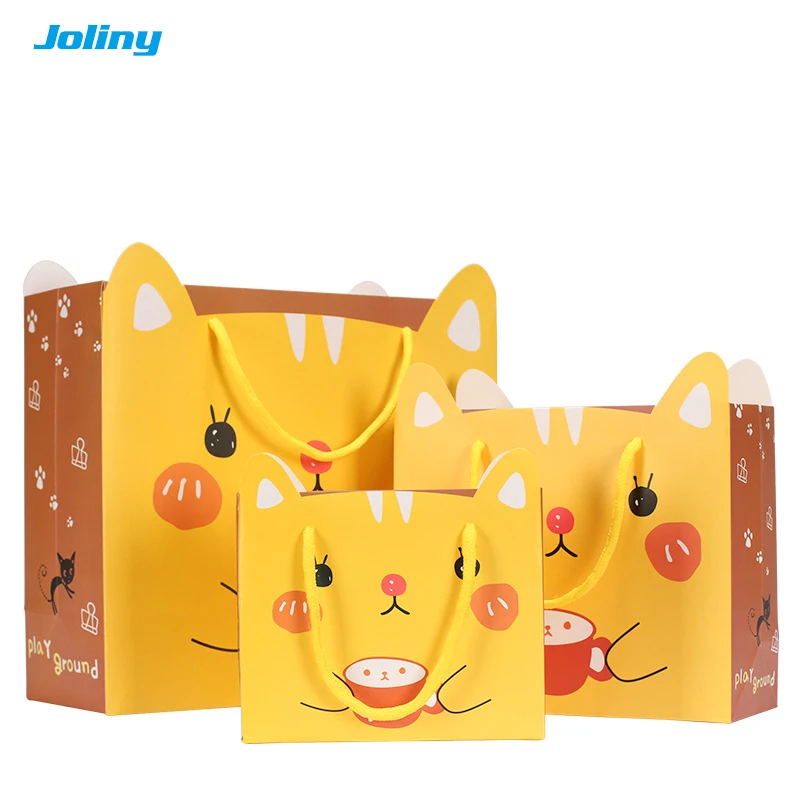 

10 pcs lovely cartoon animals gift bag Handbag Paper Bag Kids Birthday Party Sweet Party Favors Gift Package