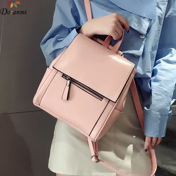 

DORANMI Classic Schoolbag Women's Backpacks 2020 Fashion Large Capacity Leather Backpack Female School Shoulder Rucksack DJB351