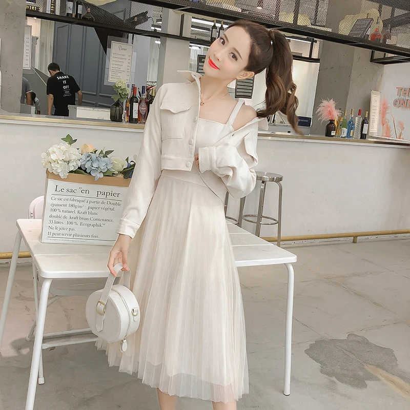 Mesh dress with jacket Clearance