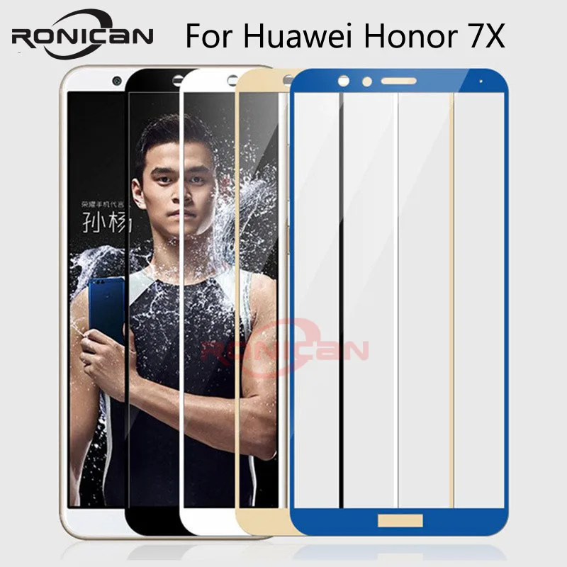 Закаленное стекло для huawei honor 7x, Защита экрана для huawei honor 7 x X7, полное покрытие для honor 7x, защитная пленка, Чехол 9h