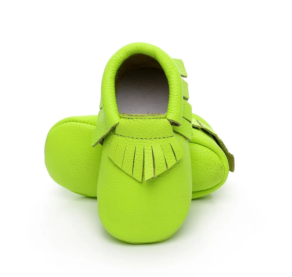 2019 новая объемная детская обувь для новорожденных девочек и мальчиков из натуральной кожи противоскользящие Мокасины с бахромой для