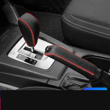 

Top Layer Leather Handmade Handbrake Gear Shift Cover For Subaru XV Outback AB372