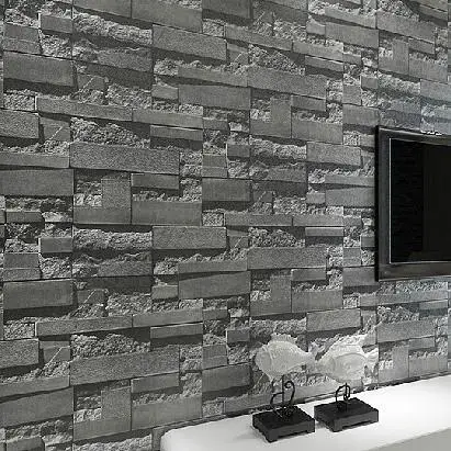 moderne gestapelte ziegel 3d stein tapetenbahn graue ziegel tapete ... - Tapeten Wohnzimmer Modern Grau moderne gestapelte ziegel 3d stein tapetenbahn graue ziegel tapete ... - Tapeten Wohnzimmer Modern Grau