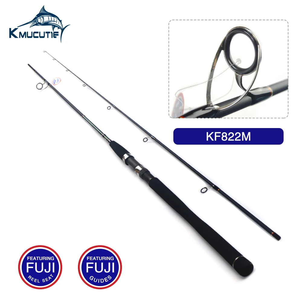 

KF822M High quality Factory Direct fishing slow jig rod with Fuji guide KW support and sic 2.49 m 158g