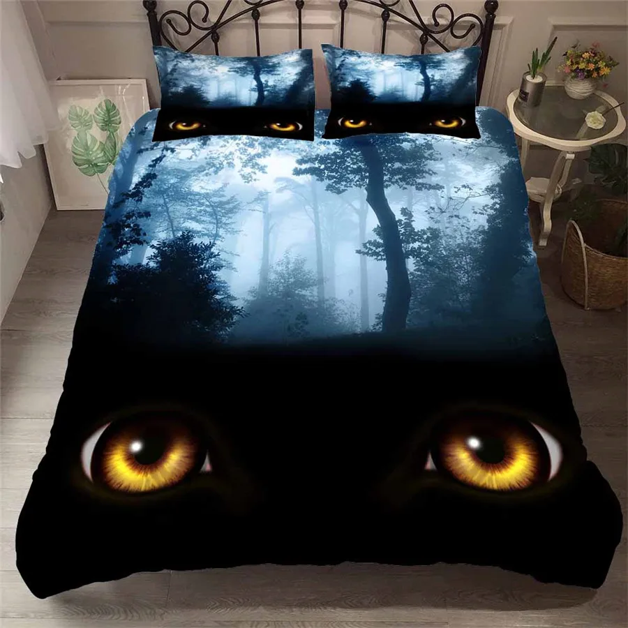 

Bedding Set 3D Printed Duvet Cover Bed Set Sea Fantasy Fairy Forest Home Textiles for Adults Bedclothes with Pillowcase #MJSL09