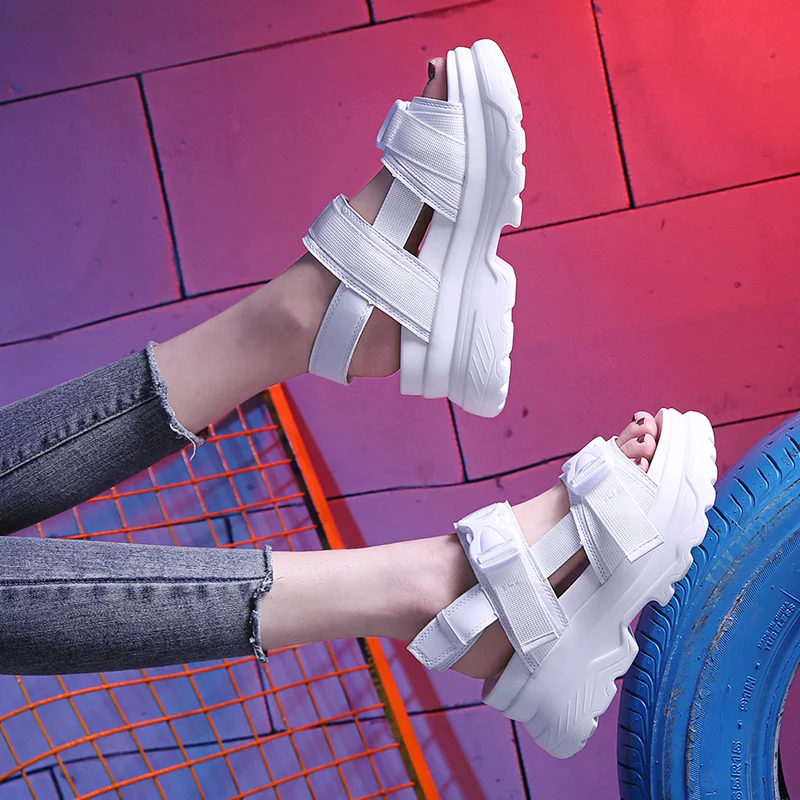 Summer Women Sandals 7 High Heels Chunky Sandals Woman Increase Casual Shoes Platform Wedges Slippers Slides Ladies Creepers Summer Women Sandals 7 High Heels Chunky Sandals Woman Increase Casual Shoes Platform Wedges Slippers Slides Ladies Creepers