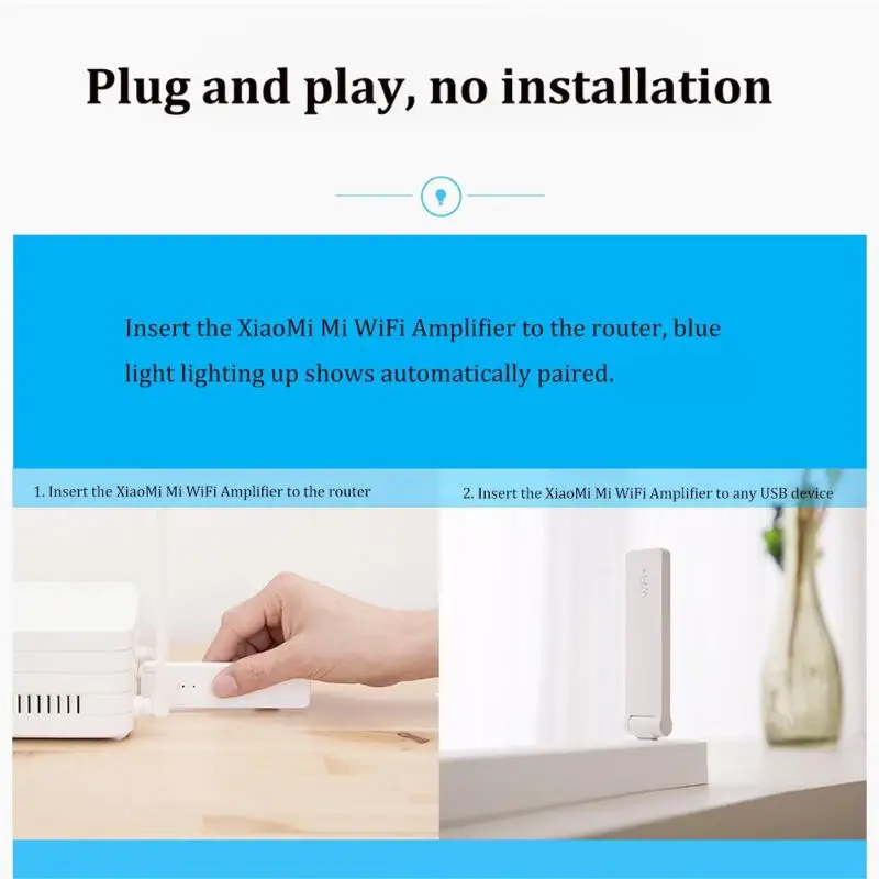 Xiaomi Mi Wi-Fi усилитель 2 беспроводной Wi-Fi ретранслятор 2 сетевой маршрутизатор удлинитель антенна wifi Repitidor усилитель сигнала