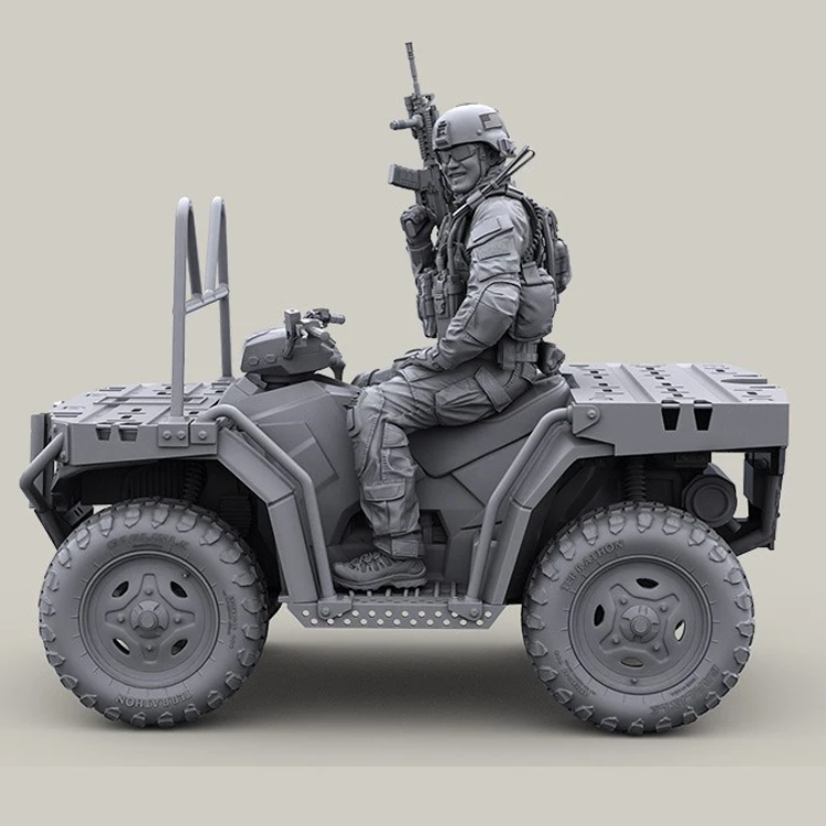 1/35 полимерный модельный комплект США спецназ современный ATV rider(только один солдат) неокрашенный и в разобранном виде 243 г