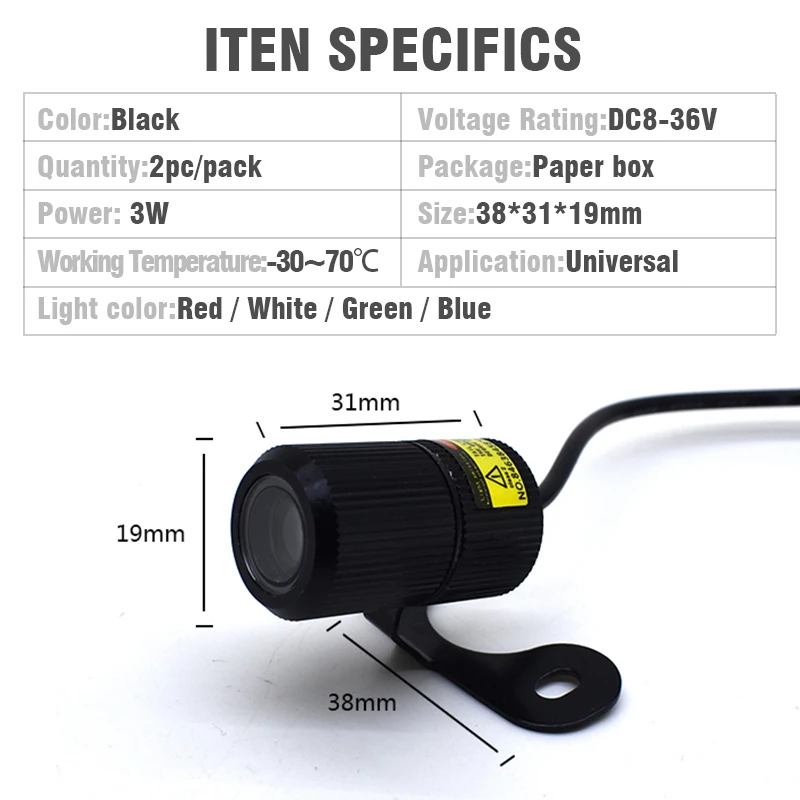 OKEEN 2pcs 12V LED Moto Car Angel LED Wings lights LED welcome Car Door Projector Light Ghost Shadow Puddle moto White /Red/Blue OKEEN 2pcs 12V LED Moto Car Angel LED Wings lights LED welcome Car Door Projector Light Ghost Shadow Puddle moto White /Red/Blue