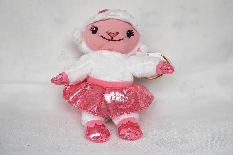 

LOVELY Lambie lamb sheep Doc McStuffins Shining skirt Plush toy gift Soft dolls Fashion Cartoon