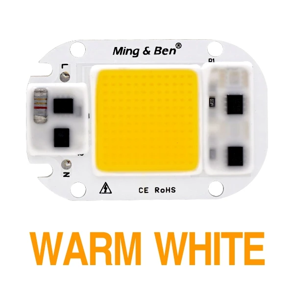 Светодиодный чип COB 20 Вт 30 Вт 50 Вт AC 110 В 220 В Smart IC светодиодный Бисер для DIY светодиодный прожектор лампа дневной белый холодный белый теплый белый - Испускаемый цвет: Warm White