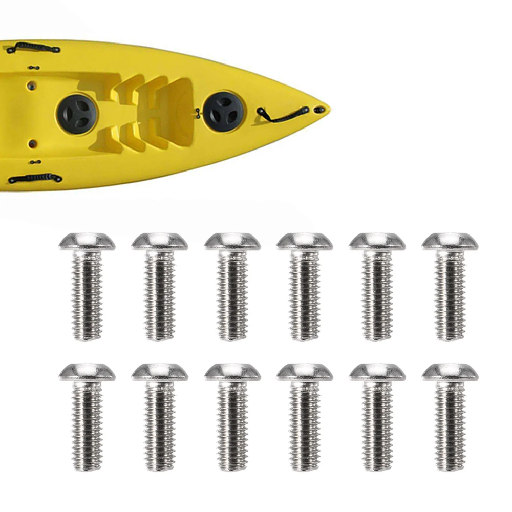 12Pcs M6x16mm Stainless Steel Screws Fasteners Screws Kayak Accessory