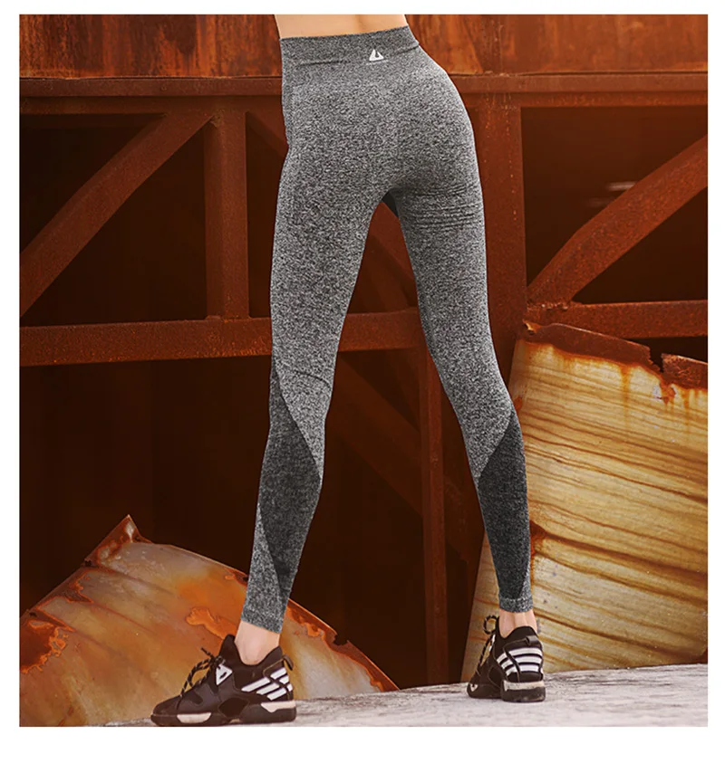 elasticidade cintura alta leggings de yoga para