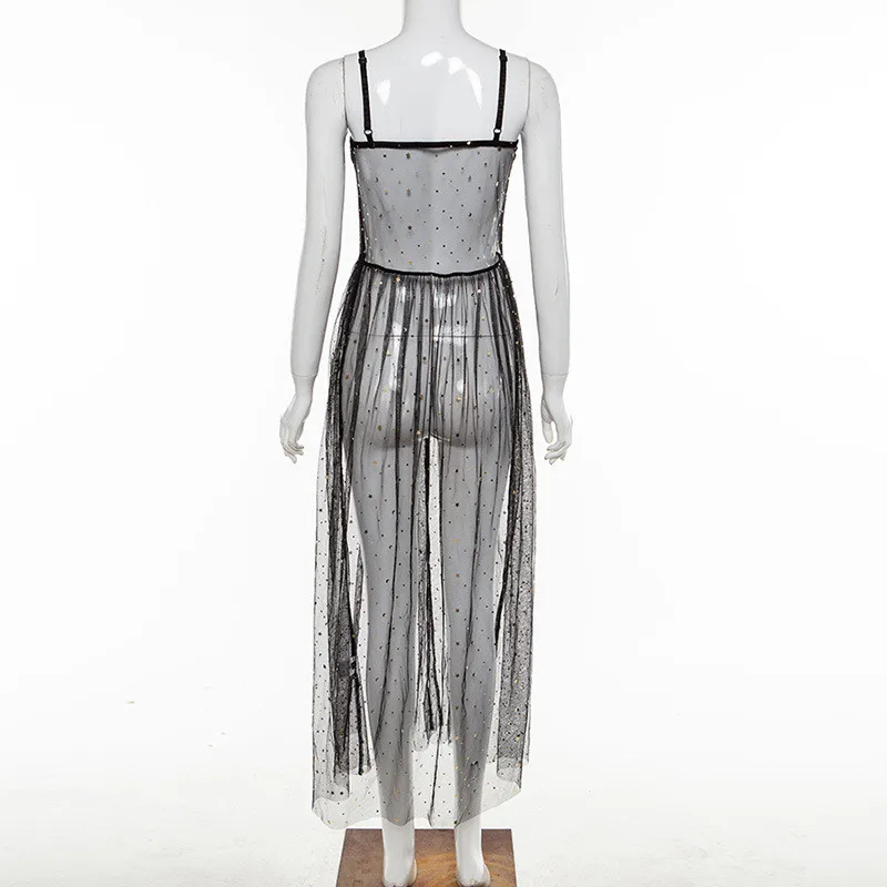 mesh sleeveless midi dress16