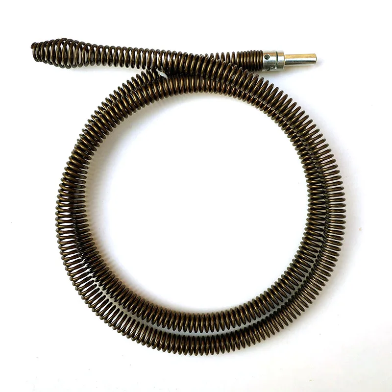 

1.5m Length Compression Coil Spring Extension Spring With Connector for Toilet Kitchen Bathroom Electric Drill Drain Cleaner