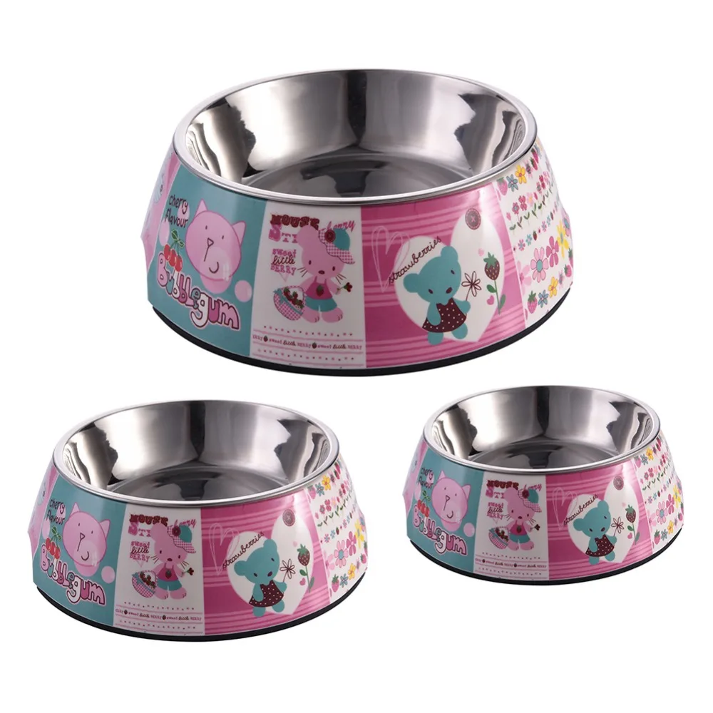 Non slip Stainless Steel Dog Feeders Pet Feeding Bowl Multiple Sizes