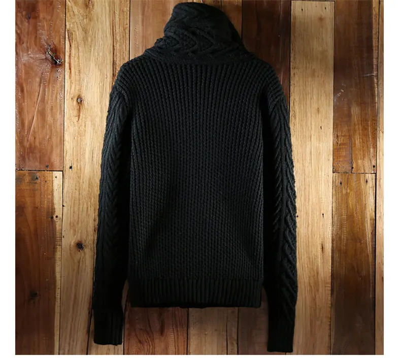 2017 Autumn Winter New Brand Men Cardigan Sweater Thicken Loose Fit Acrylic Warm Knited Male Sweatercoat White Black Muls M-3XL-6