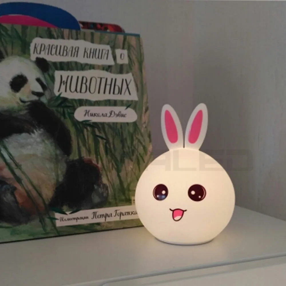 

Touch baby rabbit night light Energy Saving nursey baby table lamp Lovely baby toy lights kids friends birthday gifts lighting
