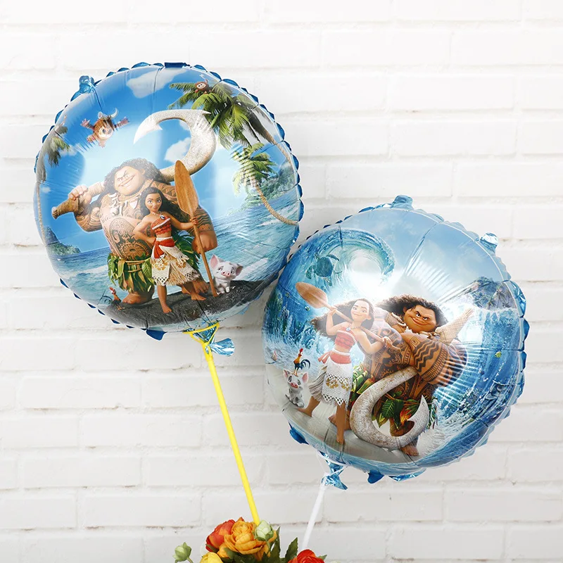 

5pcs 18inch round Moana Balloons Cute Princess Aluminum Foil Balloons Birthday Party Decorations Party Supplies Kids toys
