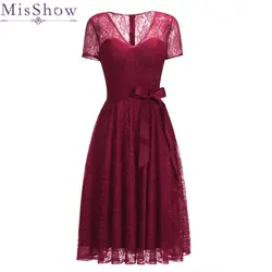 В наличии винно-красные коктейльные платья красное платье с коротким рукавом Кружевное платье для встречи выпускников элегантное