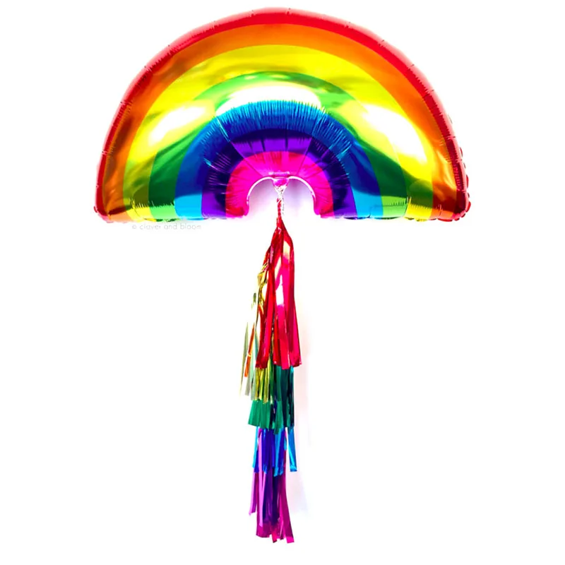 

1pc 36inch Large Size Rainbow Aluminum Foil Balloons Inflatable Helium Ballons Birthday Party Decoration Celebration Supplies