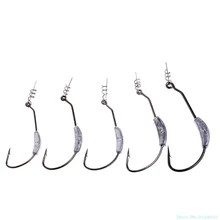 Рыболовный Кривошип колючая свинцовая офсетная приманка крючки Мягкая приманка шпилька снасти набор аксессуаров горячая Распродажа Прямая поставка