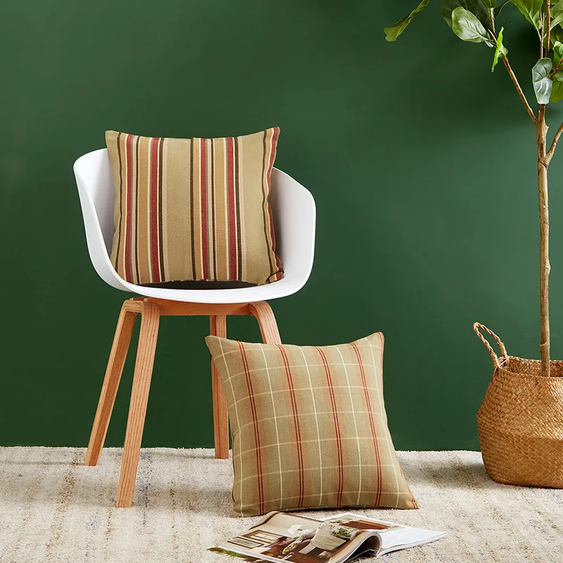 

2019 Simple Modern Pillow Cover Home Decorative Striped Plaid Square Cushion Cover Geometric Throw Pillowcase For Sofa Bedroom