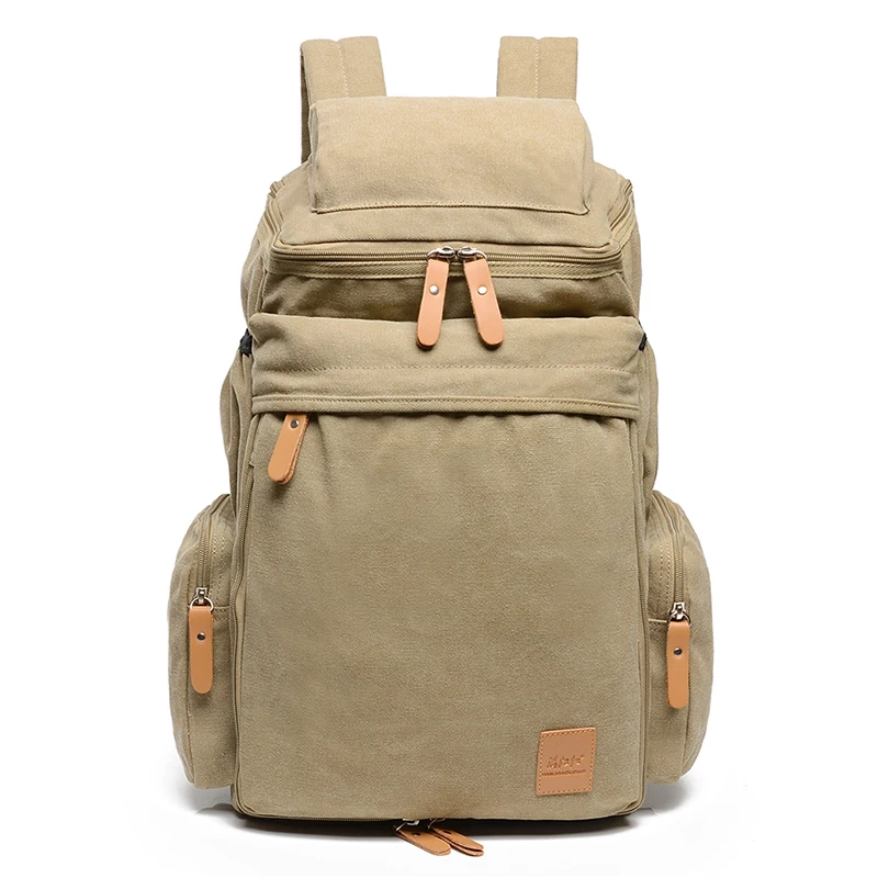 

Large Capacity Men Military Backpack Casual Cotton Canvas Travel Backpacks Laptop Bag School Bags For Teenagers mochila feminina
