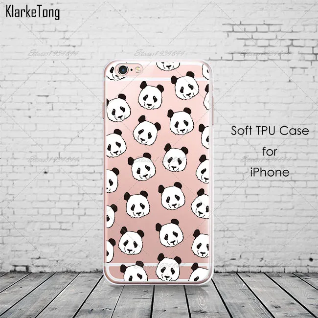 Cute Cartoon Animal Panda Case For Iphone X SE 5 5S 6 6S 7 8 Plus Transparent Silicone Phone Back Cover Coque Cute Cartoon Animal Panda Case For Iphone X SE 5 5S 6 6S 7 8 Plus Transparent Silicone Phone Back Cover Coque