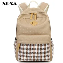 Xqxa casual mujeres bolsa de lona mochila mochila impresión mochilas escolares para adolescentes niñas mochila 14 bolsa de ordenador portátil bolsa mochila de alta calidad
