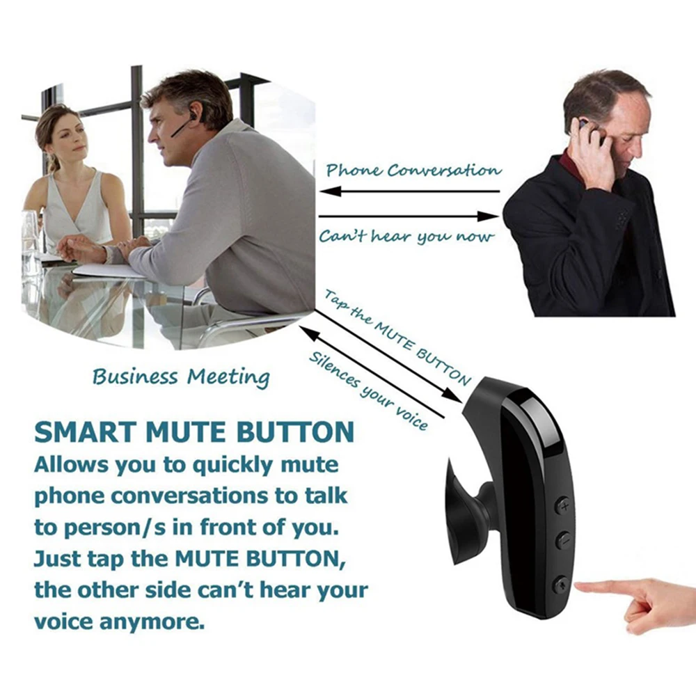 Fones de ouvido Estéreo Bluetooth Fone de Ouvido