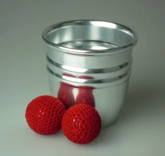 

Aluminum Chop Cup - Silver,Classic Line Magnetic Cup Magic Tricks Magic Props Magic Toys Middle Size Close up Magia Gimmick