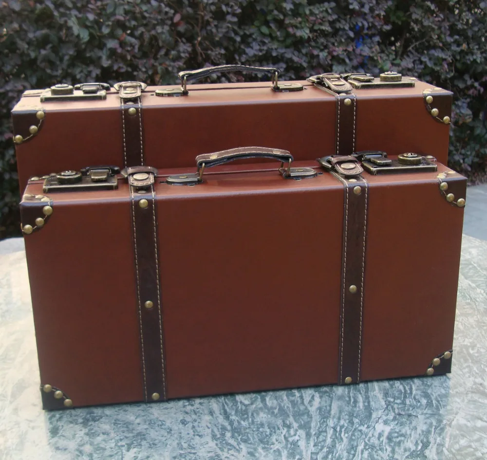Leather Suitcase Trunk 