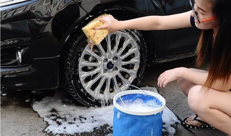 2 шт./компл. кораллового цвета губка для мытья автомобиля Авто мойки очищающий губчатый блок вафельная ткань для чистки автомобиля