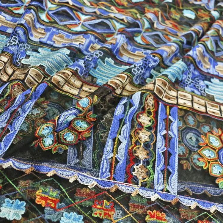 

Embroidery fabric geometric arrangement children's clothing fabrics