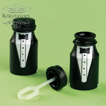 

70PCS Tuxedo and Dress Wedding Bubble Bottle Favors Soap Water Bottles Engagement Event Party Table Supplies