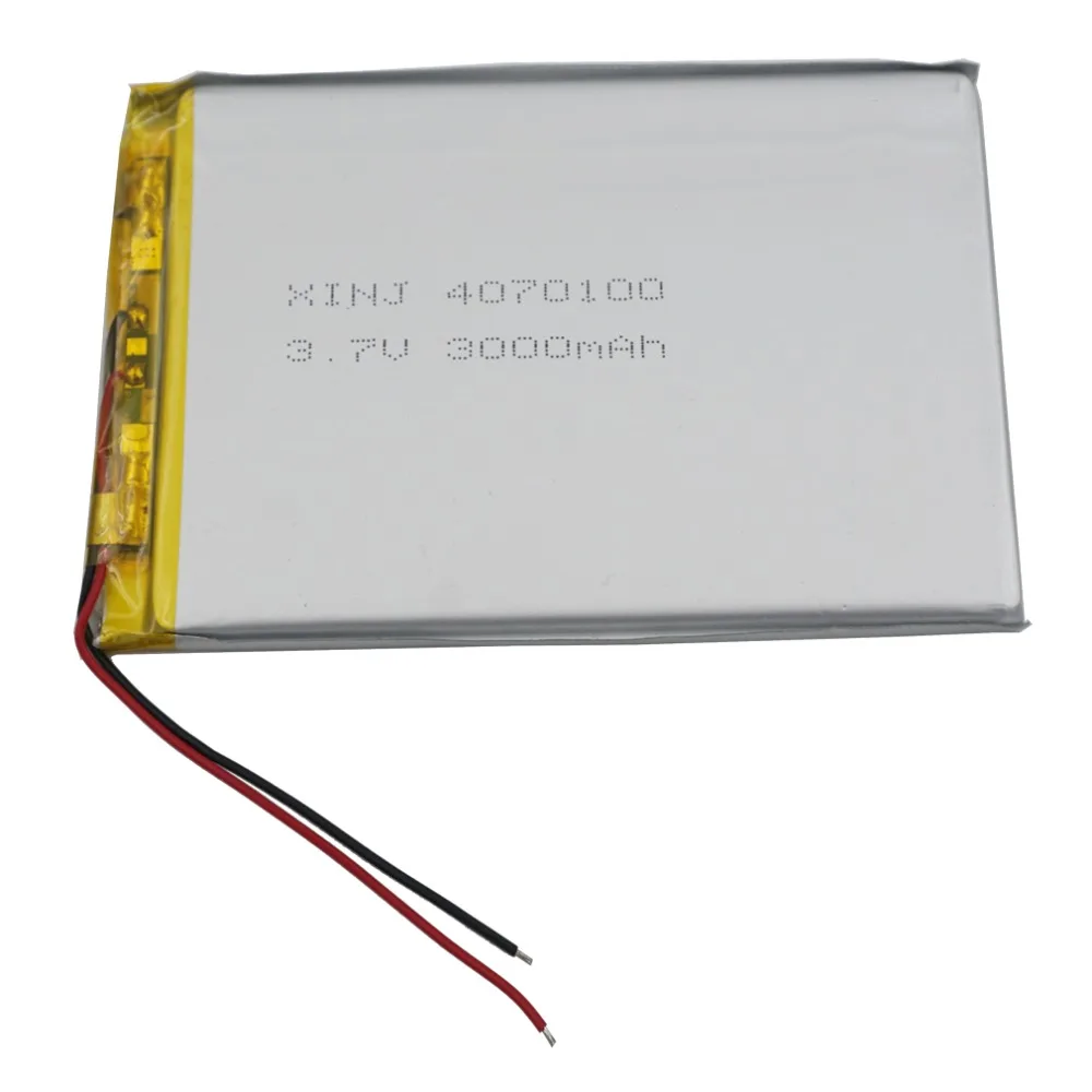 

XINJ 3.7V 3000 mAh Lithium Polymer Rechargeable Battery Li ion cell For Phone GPS E-book PAD MID Portable DVD Tablet PC 4070100